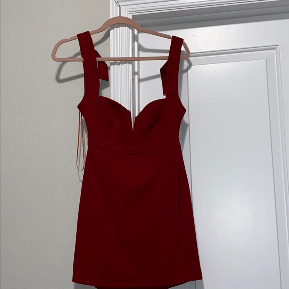 LULUS Red Blue Blush Night Out Dress